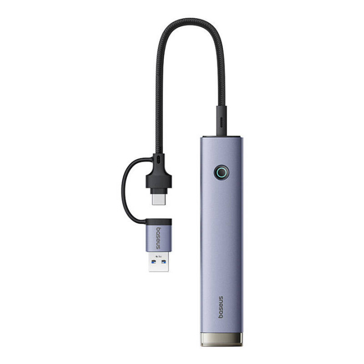 Концентратор 4 в 1 Baseus UltraJoy USB-A&USB-C на 4xUSB3.0+USB-C (серый)