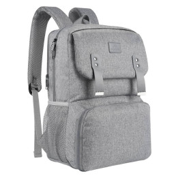 Mochila para Portátil / Bolsa de Almuerzo 15.6'' Matein 1161 USB Gris