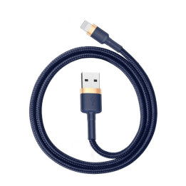 Cable Lightning Baseus Cafule 2.4A 1m (Oro+Azul oscuro)
