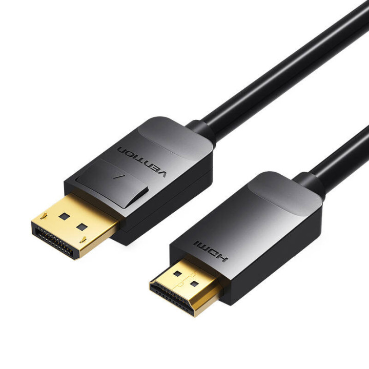 Кабель DisplayPort 1.2 — HDMI 1.4, 3 м Vention HADBI (черный)