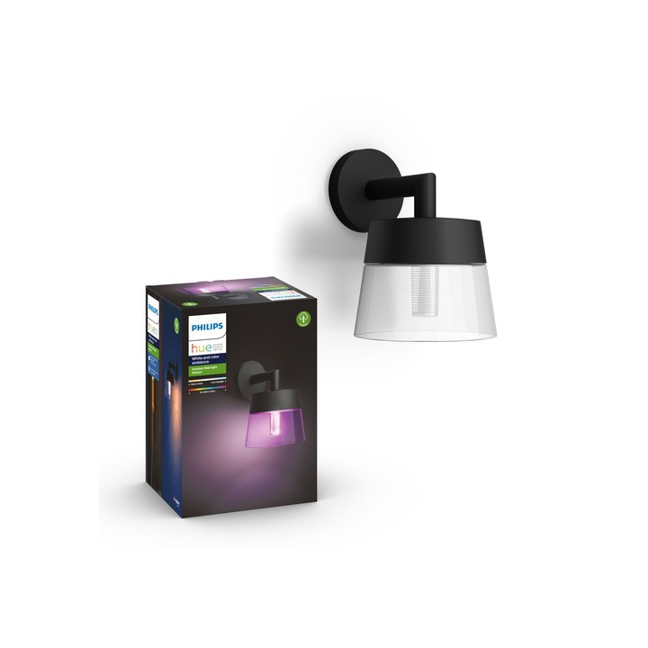 Philips Hue Attract wall lamp black 1x