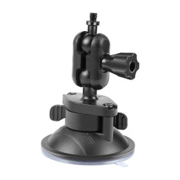 PULUZ Soporte con ventosa de 1/4 de pulgada para cámaras deportivas (DJI Action, GoPro, Insta360) (negro) (PU544B)