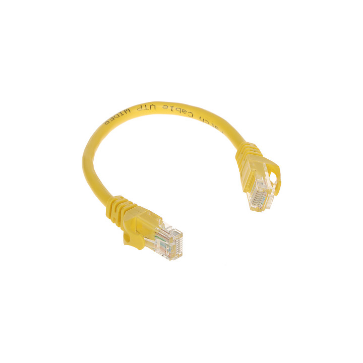 RJ45/0.2-YELLOW Ethernet Patch Cable 0.2m Yellow