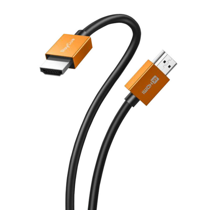 Кабель HDMI-HDMI 2.0, 4K60 Гц, ПВХ RayCue, 2 м (черный)