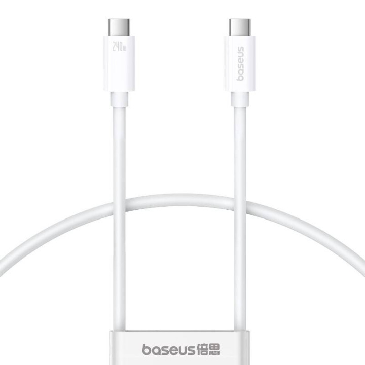 Schnellladekabel Baseus Superior 2 USB-C auf USB-C 240W, 1,8m (weiß)