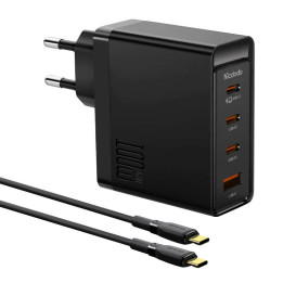 Зарядное устройство McDodo GAN 3xUSB-C + USB, 100Вт + кабель 2м (черный)