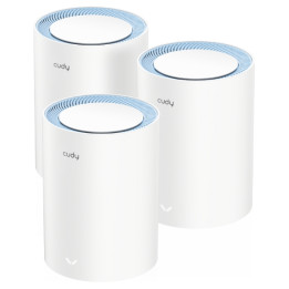 CUDY M1200(3-PACK) Wi-Fi Mesh System 2.4 GHz 300 Mbps + 5 GHz 867 Mbps