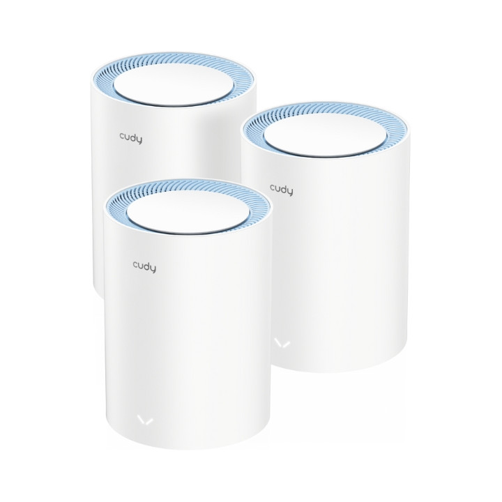 CUDY M1200(3-PACK) Wi-Fi Mesh System 2.4 GHz 300 Mbps + 5 GHz 867 Mbps