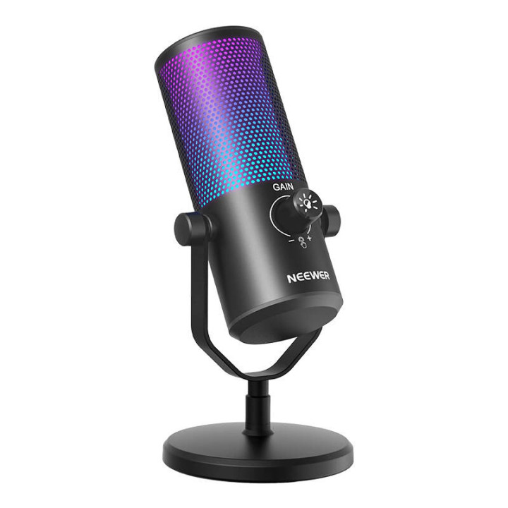 Микрофон Neewer с RGB-подсветкой.
