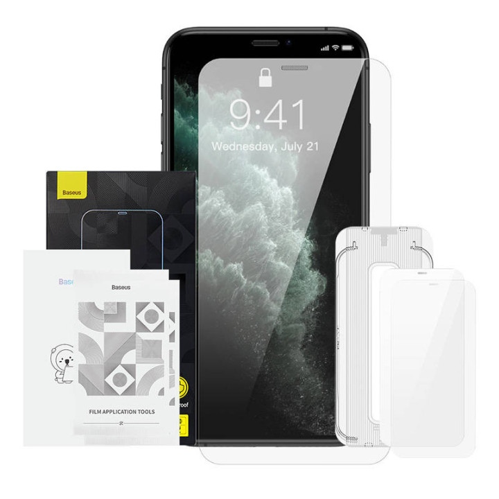2x Baseus Crystal gehärtetes Glas 0,3 mm für iPhone X/XS