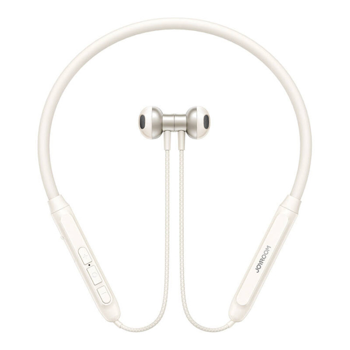 Joyroom JR-D8 auriculares inalámbricos con banda para el cuello (blanco crema)