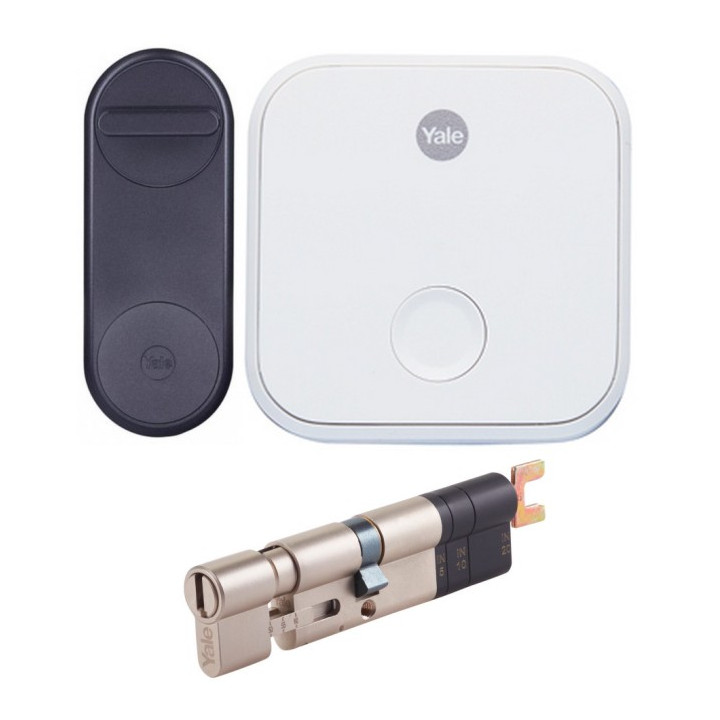 Yale Linus® Smart Lock (Black) + Bridge + Insert