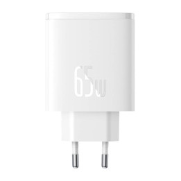 Wandladegerät Baseus OS-Cube Pro 2xUSB-C + USB, 65W (weiß)