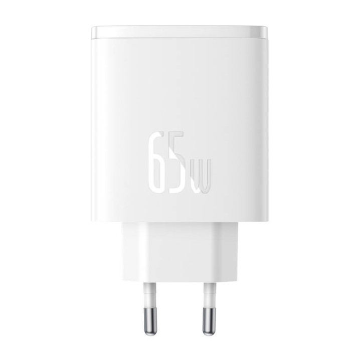Wandladegerät Baseus OS-Cube Pro 2xUSB-C + USB, 65W (weiß)