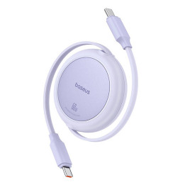Baseus Free2Pull Mini USB-C auf USB-C 60W USB-Kabel, 1 m (lila)
