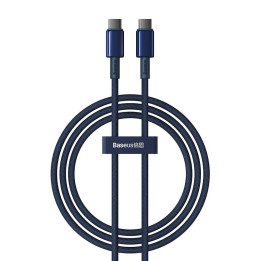 Kabel USB-C auf USB-C Baseus Tungsten Gold, 100 W, 1 m (niebieski)
