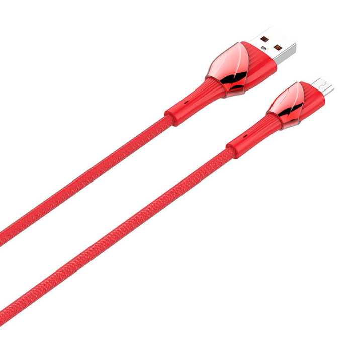 LDNIO LS662 USB – Micro-USB-Kabel, 2 m, 30 W (rot)