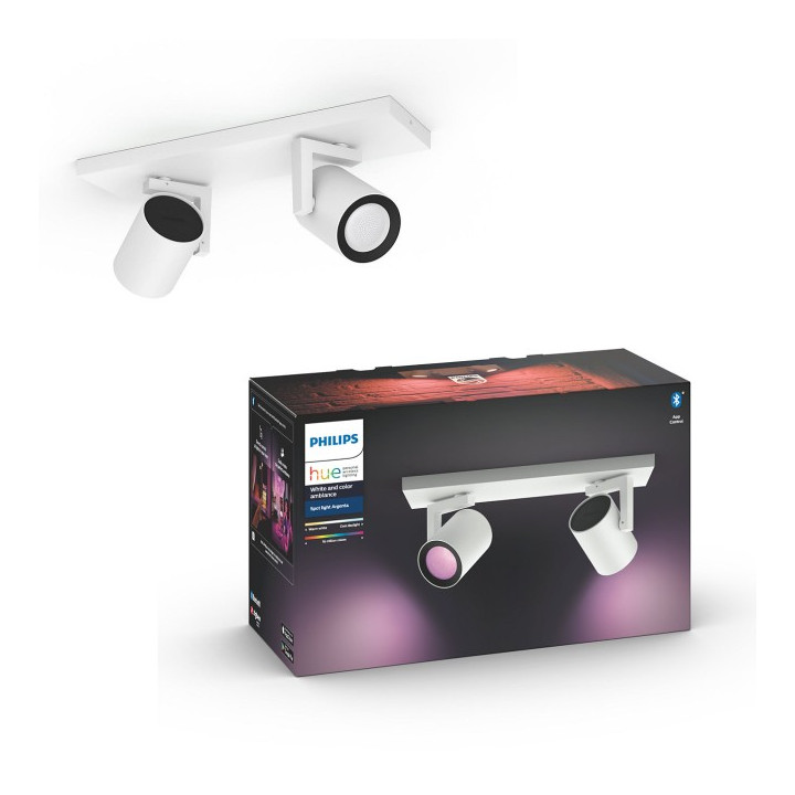 Philips Hue ceiling lamp Argenta plate/spiral white 2x5.7W