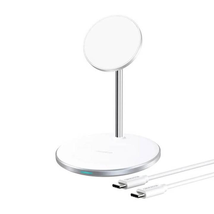 Kabelloses Ladegerät Choetech T581-F mit Ständer (weiß)