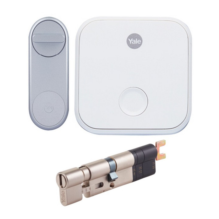 Yale Linus® Smart Lock (Silver) + Bridge + Insert