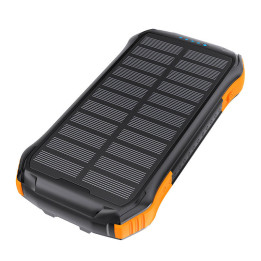 Choetech B658 Солнечная батарея 2x USB 10000 мАч Qi 5 Вт (черно-оранжевый)