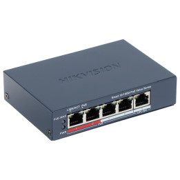 Hikvision DS-3E1105P-EI/MV2 управляемый PoE коммутатор на 5 портов, 4 порта PoE, 54В, 10/100Mbps
