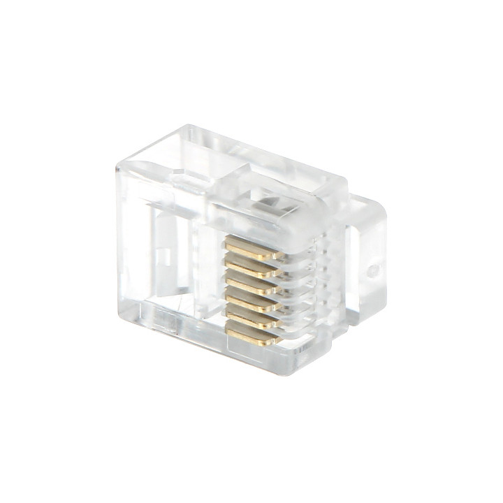 RJ12 Telephone Plug (6P6C) – Pack of 100