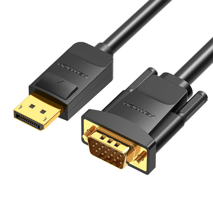 Кабель DisplayPort-VGA Vention HBLBI, 3 м, 1080P, 60 Гц (черный)