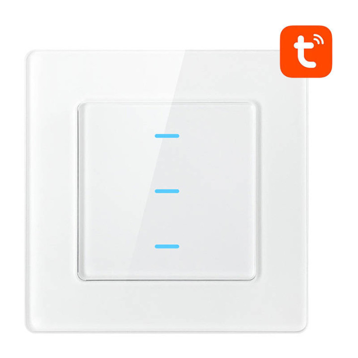 Intelligenter Lichtschalter WiFi Avatto N-TS10-W3 3-Wege TUYA (weiß)