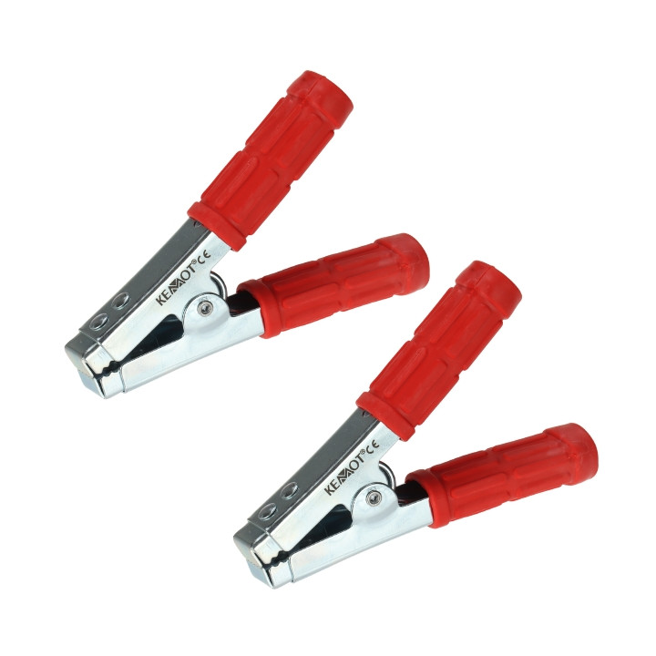 SET OF CROCODILE CLAMPS KRO-600/R*P2 2&nbsp;PCS RED KEMOT
