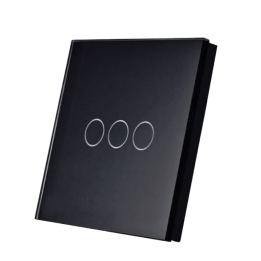 SmartWise T1R3B (R2) 3-fach kabelloser RF-Wand-Touch-Schalter (schwarz)