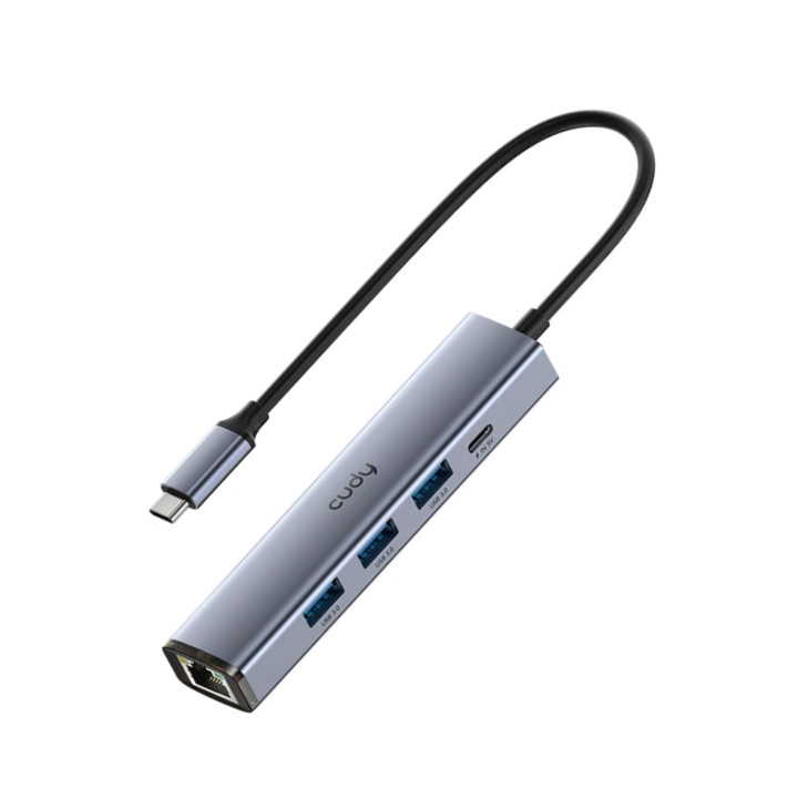 CUDY UH605 USB-C Hub with Ethernet