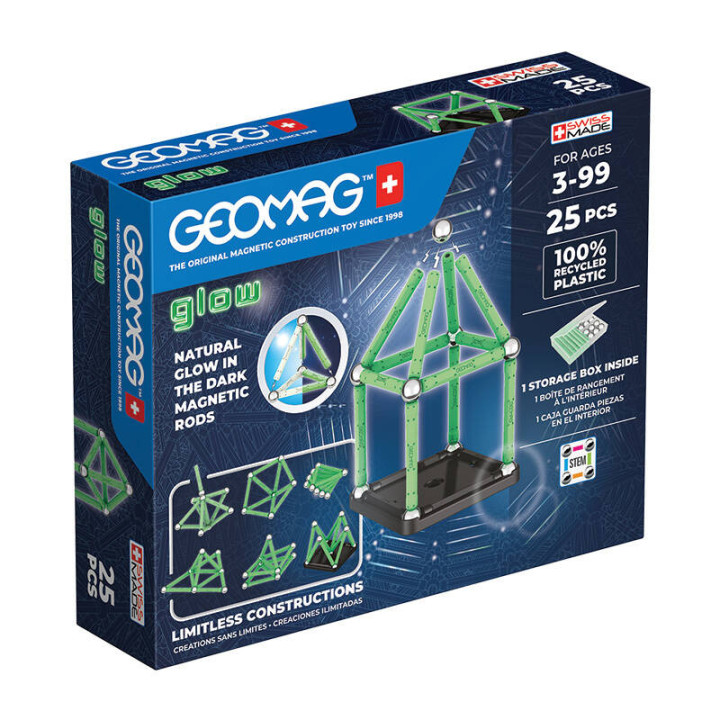 Светящиеся переработанные магнитные блоки 25 шт. GEOMAG GEO-328