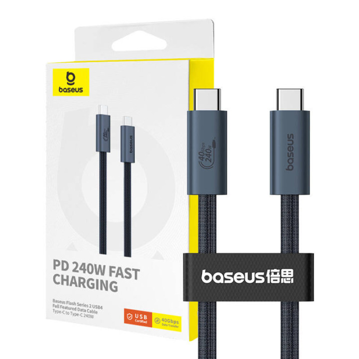Schnellladung USB-C Baseus Flash 240W 1m (schwarz)