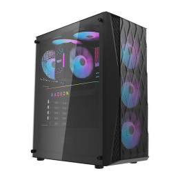 Компьютерный корпус Darkflash DK352 Mesh (черный) + 4 вентилятора ARGB