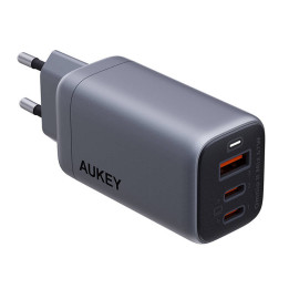 Wandladegerät Aukey PA-B6U, 1xUSB-A, 2xUSB-C, 67W (grau)