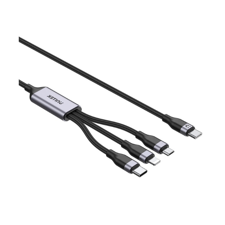 UNITEK C14101AGY01-1.5M 3-in-1 USB-C / Lightning / Micro-USB Charging Cable 1.5m