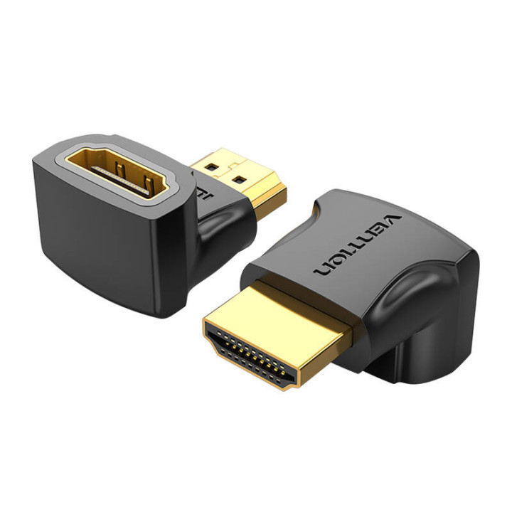 Адаптер HDMI 90° «папа-мама» Vention AIOB0-2, 4K 60 Гц, 2 шт.