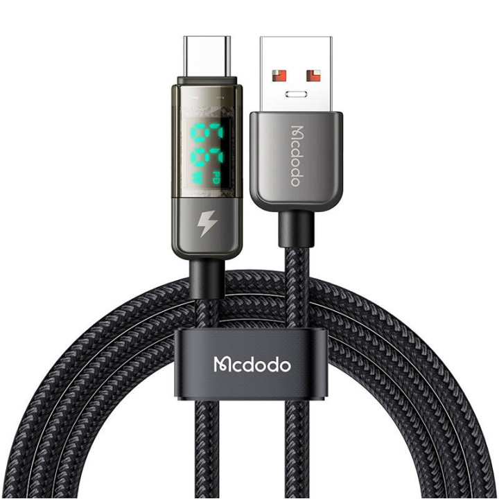 Mcdodo CA-3630 USB-A-zu-USB-C-Kabel, automatische Abschaltung, PD 100 W, 1,2 m (schwarz)