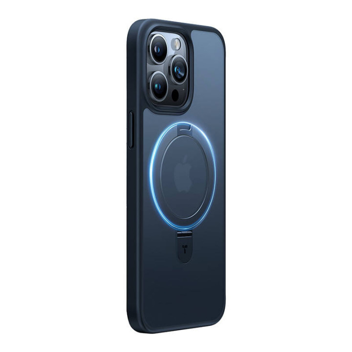 Torras Handyhülle UPRO Ostand Matte für iPhone 15 PRO (schwarz)