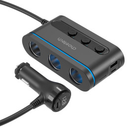 Choetech Auto-Zigarettenanzünder-Verteiler 3 Steckdosen 2C+1A