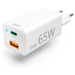 Hama mini 65W, GAN PD/QC 3.0, weiß