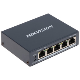 INTERRUPTOR POE DS-3E0505P-E/M 4 PUERTOS Hikvision