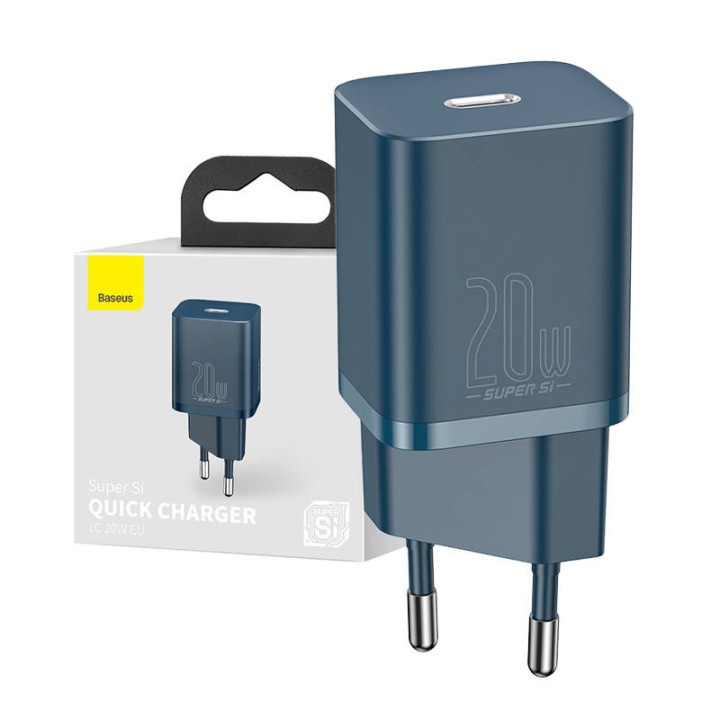 Baseus Super Si Schnellladegerät 1C 20W (Blau)