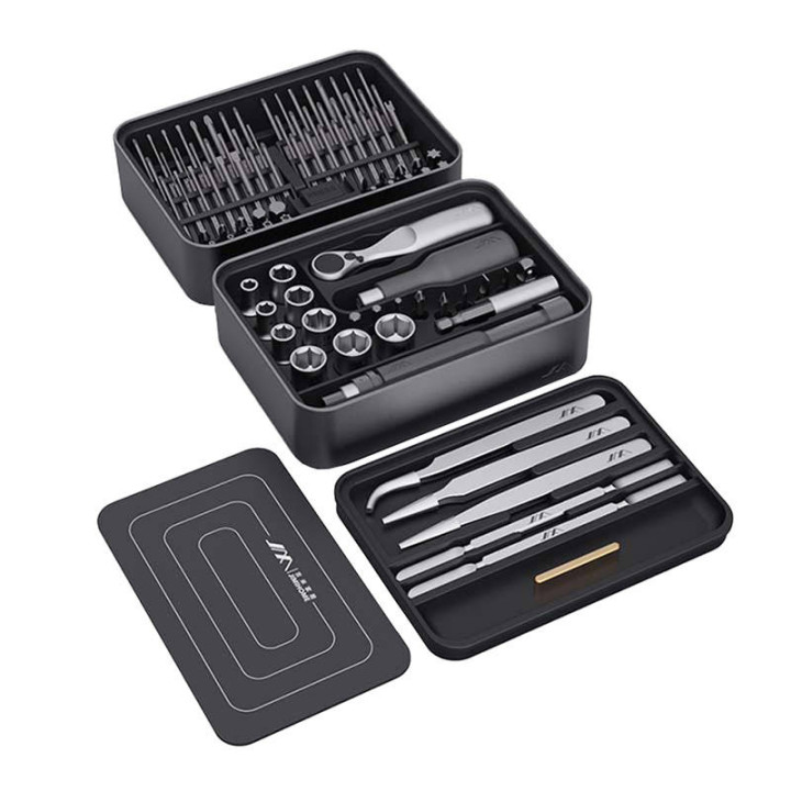 Screwdrivers, Tweezers, Ratchet Wrench, Set of 100 pcs, JIMI Home FM-3,