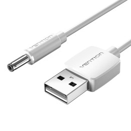 Stromkabel USB 2.0 auf DC 3,5 mm Hohlstecker 5 V Vention CEXWF 1 m (weiß)