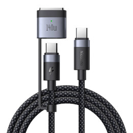 Кабель 2-в-1 USB-C — USB-C + Magsafe 3 Mcdodo CA-0140, 2 м (черный)