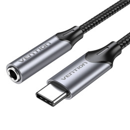 Переходник Vention BGMHA USB-C «папа» на разъем 3,5 мм 0,1 м (серый)