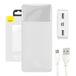 Powerbank Baseus Bipow 20000мАч, 15Вт (белый)