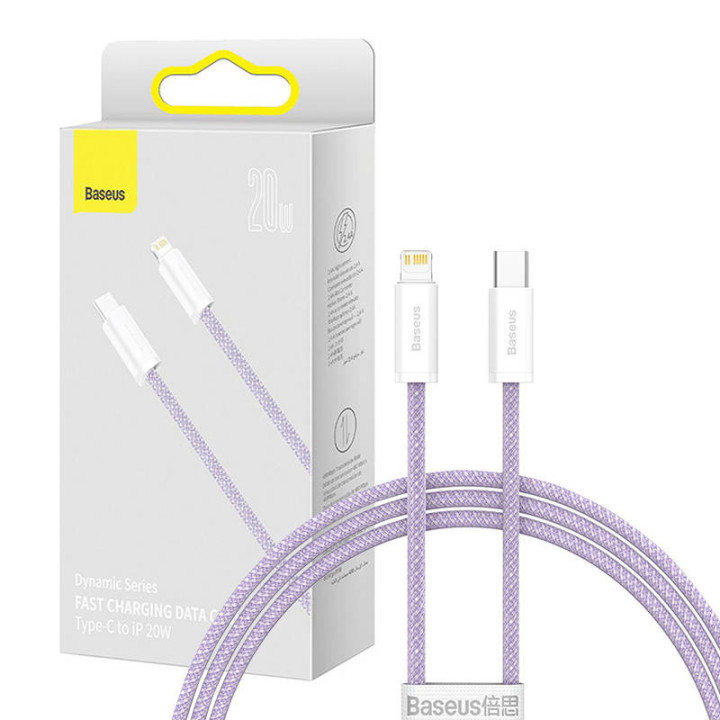 USB-C-Kabel für Lightning Baseus Dynamic Series, 20 W, 1 m (lila)